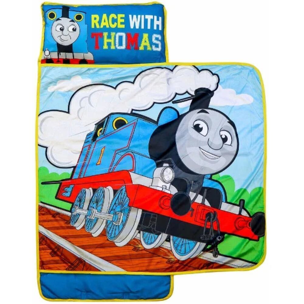 NEW Jay Franco Toddler Nap Mat Thomas The Train  Removeable Pillow Racing